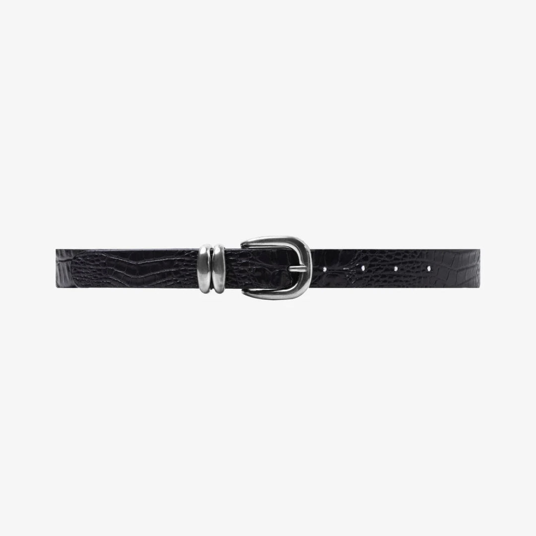 CROC LEATHER BELT